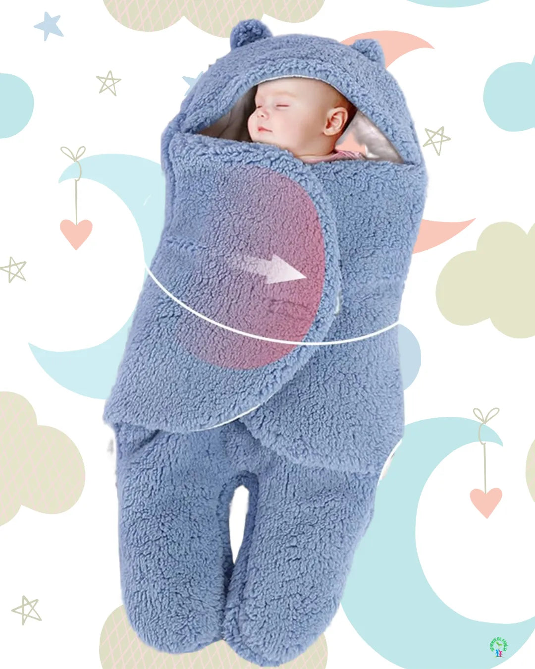 COBERTOR DE VESTIR PARA BEBÊ - Aconchego do Ursinho [Últimas Unidades]