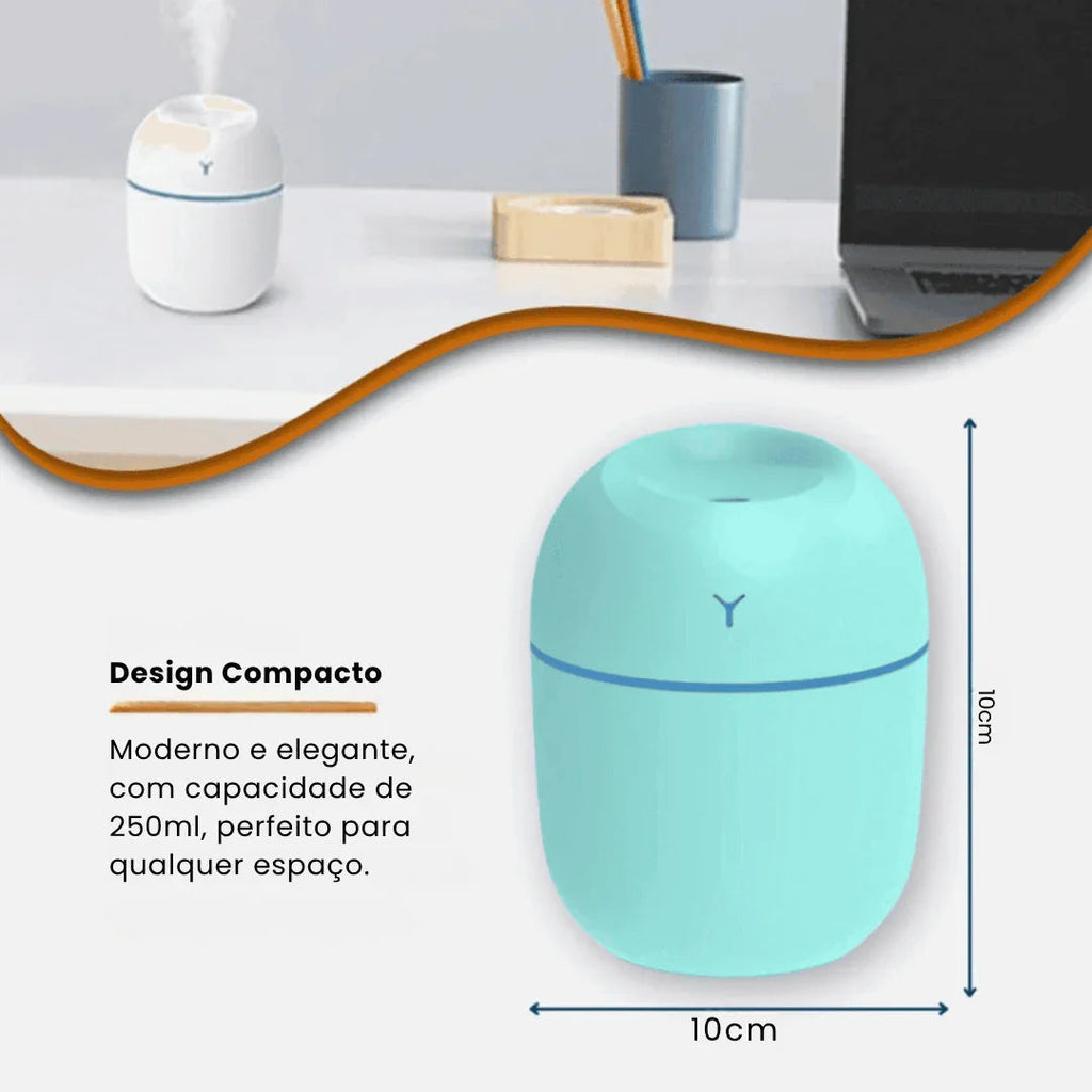 Mini Umidificador de Ar Portátil - Acabe com Ar Seco em Qualquer Lugar