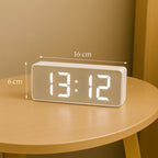 Relógio de Mesa Digital Decorativo Despertador LED Espelhado