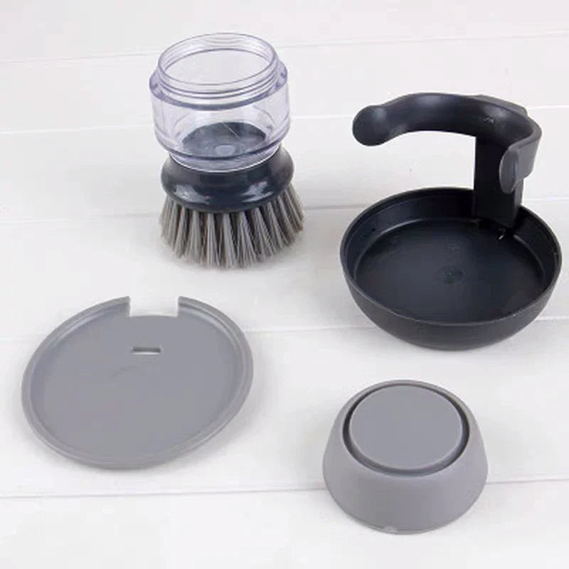 Dispenser de Sabão Líquido com Escova - Praticidade e Limpeza Sem Bagunça