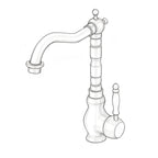 Torneira 360° Vintage de Bancada Bronze Clássico - Bica Giratória com Dupla Alavanca para Cozinha e Banheiro