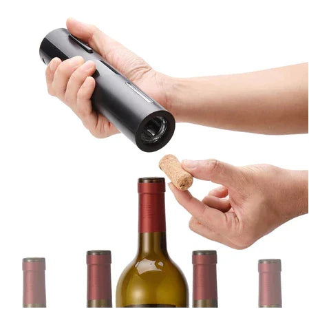 Abridor de Vinho Elétrico Recarregável com Cortador de Lacre