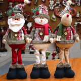 Trio Encantado de Natal – Papai Noel, Boneco de Neve e Alce Decorativos