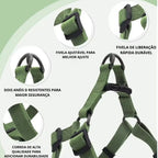 Kit Coleira Peitoral + Guia de Corda Reforçado – Passeios Confortáveis e Seguros!