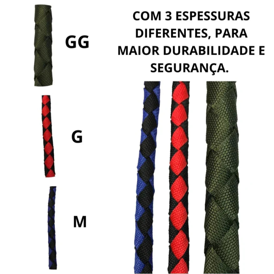 Kit Coleira Peitoral + Guia de Corda Reforçado – Passeios Confortáveis e Seguros!