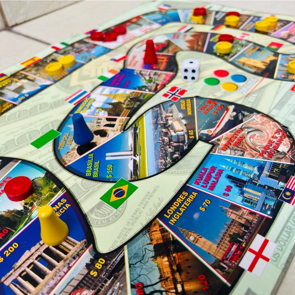 IMOBILIÁRIO Capitais do Mundo - BANCO Jogo de tabuleiro - VOLTE A SER CRIANÇA COM SEUS FILHOS