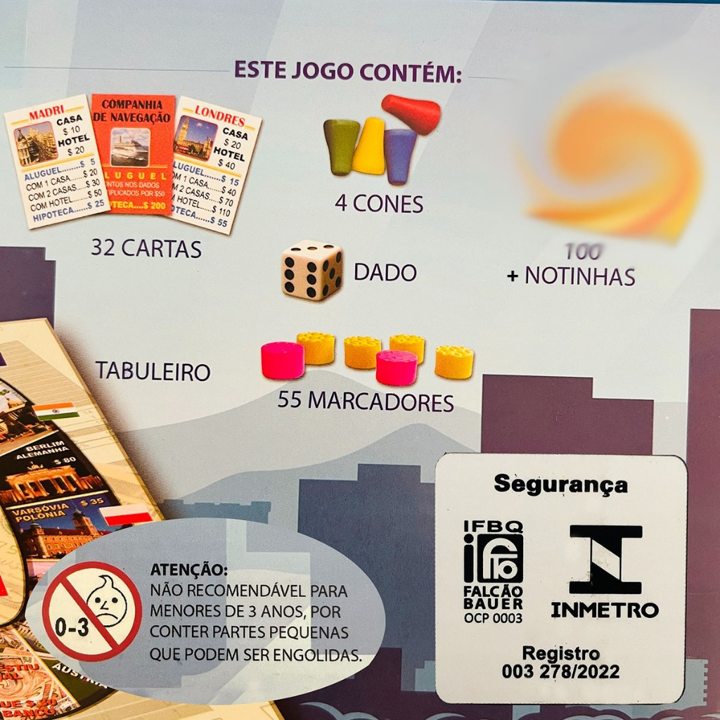 IMOBILIÁRIO Capitais do Mundo - BANCO Jogo de tabuleiro - VOLTE A SER CRIANÇA COM SEUS FILHOS