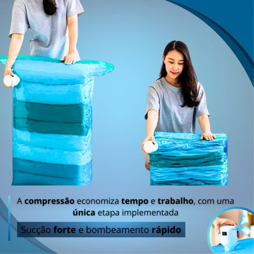 Kit TurboVac Elétrico-Bomba + 5 sacos -OFERTA LIMITADA