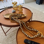 Centro de Mesa decorativo em Formato Folha – 66 cm l Elegância dourada