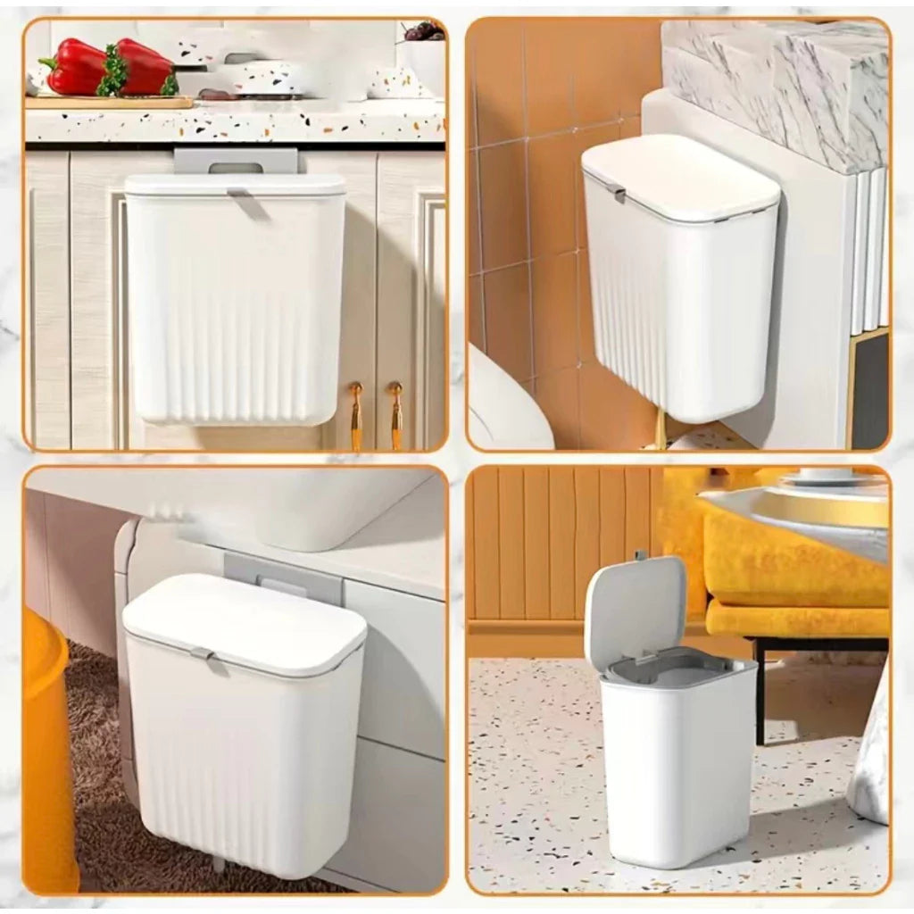 Lixeira Dobrável 9L l Prática, Compacta e Ideal para Cozinha e Banheiro -Lar Equipado