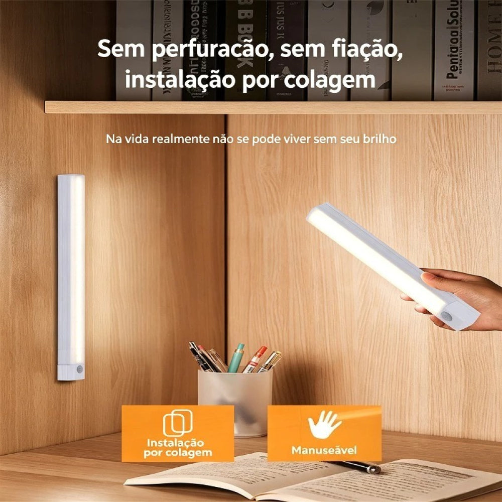 Luminária Inteligente LED com Sensor de Movimento USB Recarregável