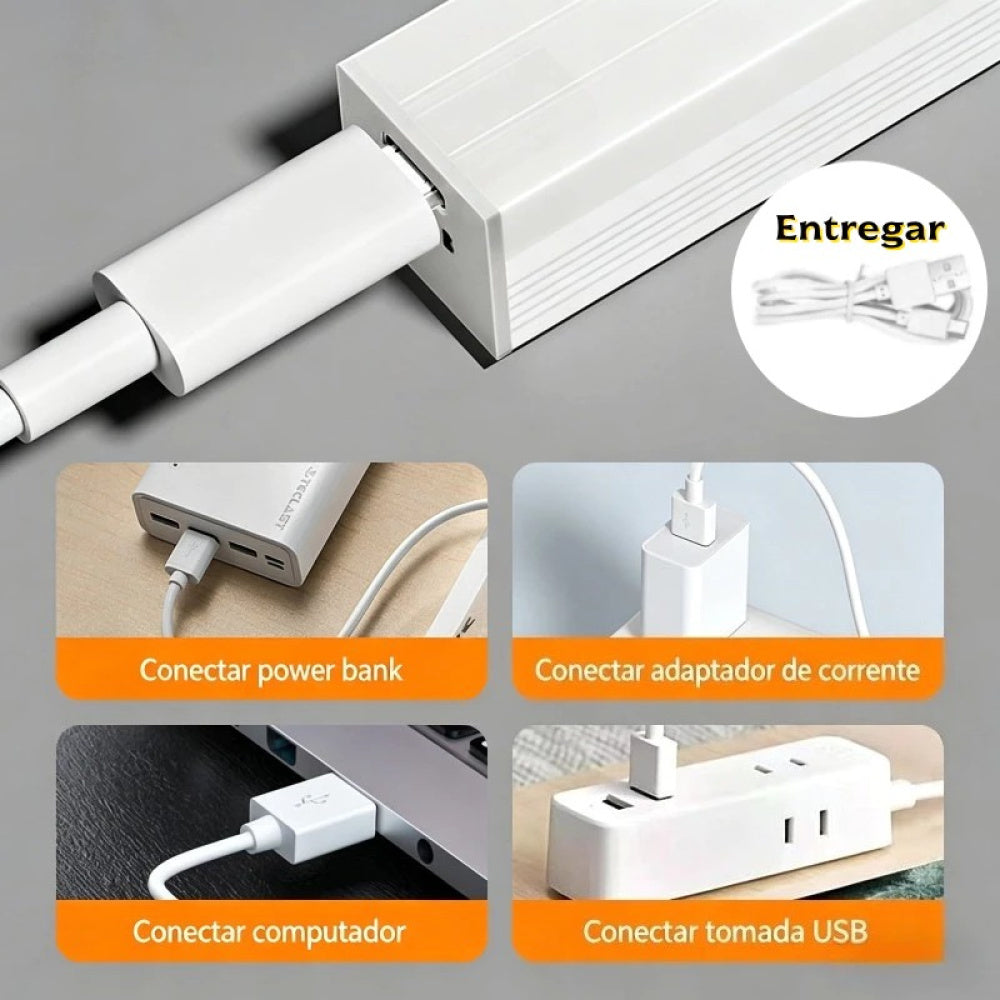 Luminária Inteligente LED com Sensor de Movimento USB Recarregável