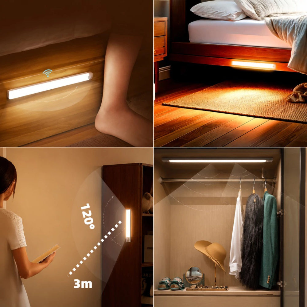 Luminária Inteligente LED com Sensor de Movimento USB Recarregável
