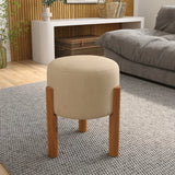 Puffs Redondos Estofados em Suede para Quarto e Sala 2 unid. — Elegância e Conforto para Seu Lar