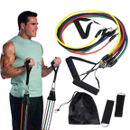 Kit Elástico Para Treino e Musculação em Casa